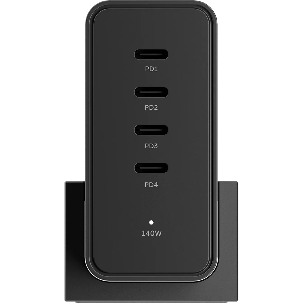 FAST-PD140-BLK-EU FAST GAN CHARGER PRO PD 140W-BLACK-EU, СЗУ 140W,  разъёмы USB-C . Цвет: чёрный